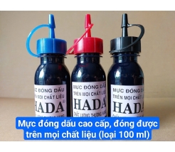Mực đóng dấu cao cấp, đóng được trên mọi chất liệu (loại 100 ml)