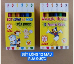 Bút lông 12 màu rửa được
